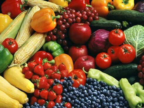 रीढ़ की ओस्टियोचोन्ड्रोसिस के लिए सब्जियां और फल
